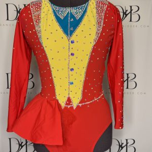 Joker-Inspired Red & Yellow Character Dance Costume (REF-13)