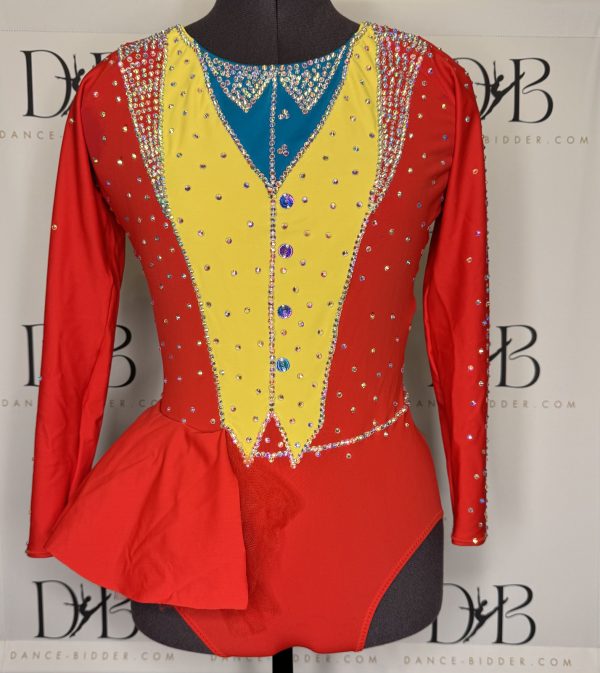 Joker-Inspired Red & Yellow Character Dance Costume (REF-13)