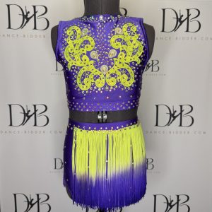 Purple & Yellow Colourblock Tap/Jazz Dance Costume (REF-14)