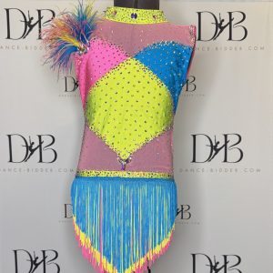 Neon Multi-coloured Tassel Dance Costume (REF-18)