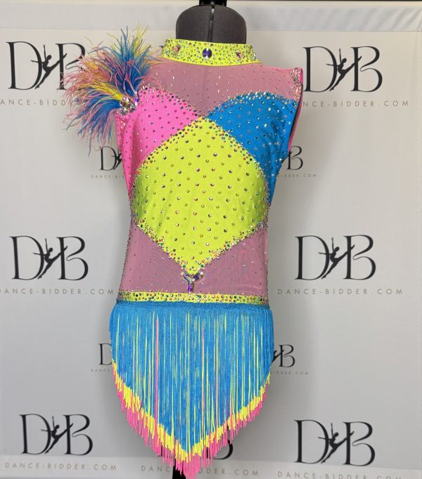 Neon Multi-coloured Tassel Dance Costume (REF-18)