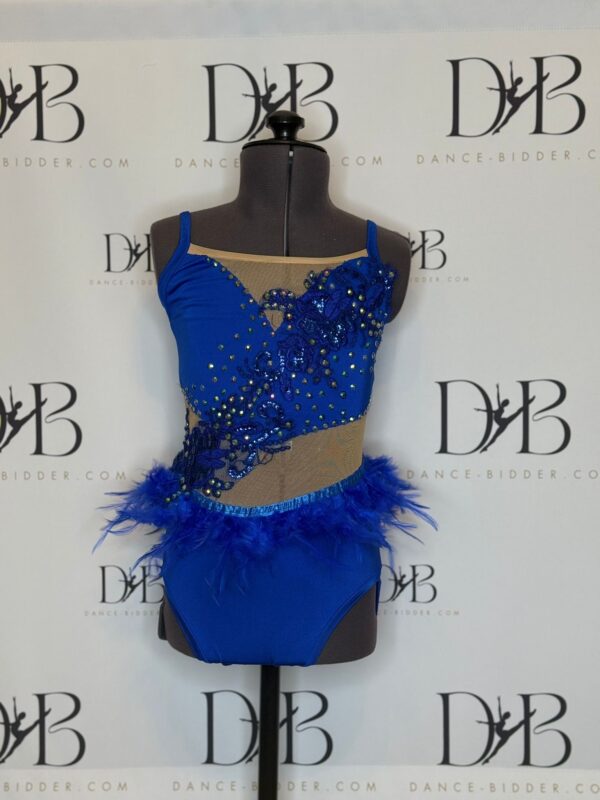 Royal Blue Feathered Modern/Jazz/Tap Leotard - REF 46