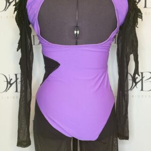 Purple & Black Appliqué Contemporary Dance Costume - REF 52 - Image 3