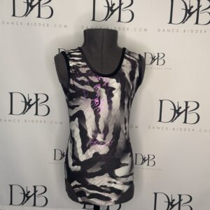 REF 69 Abstract Print Sleeveless Dance Leotard