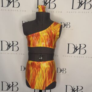 REF 70 Fiery Two-Piece Dance Costume