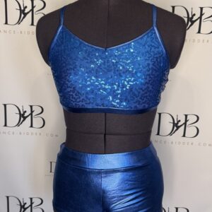REF - 75 Royal Blue Sequin Two-Piece Dance Costume