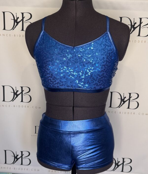 REF - 75 Royal Blue Sequin Two-Piece Dance Costume