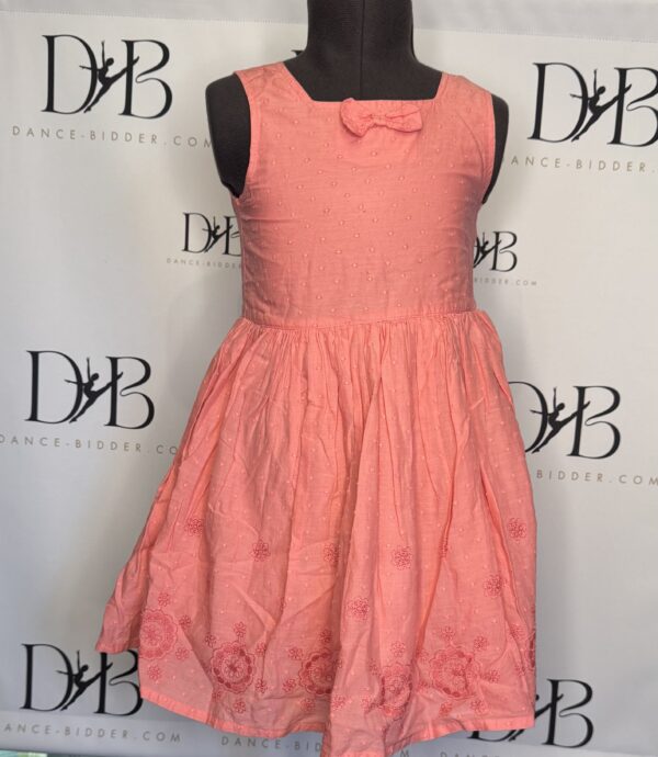 REF 76 Coral Pink Embroidered Dress