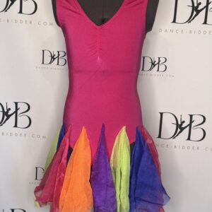 REF 78 Fuchsia Rainbow Petal Dance Dress