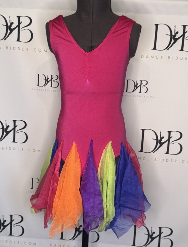 REF 78 Fuchsia Rainbow Petal Dance Dress